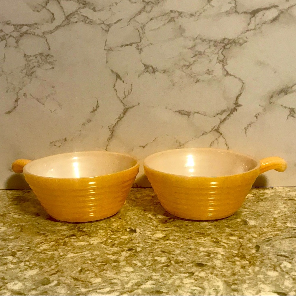 2 Fire King Ovenware Beehive Bowls